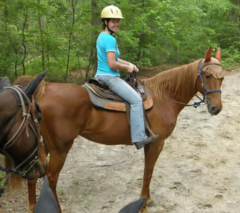 Jessica Parker and Star, American Saddlebred